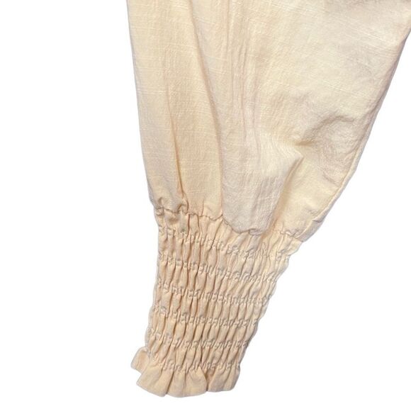 Lulu's Creative Idea Ruffled Long Sleeve Mini Dress Light Yellow Size Small - Picture 4 of 4